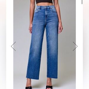 HIDDEN NWOT Logan Dad Jeans SZ 28 Wide Leg Fray Hem High-Rise Relaxed Fit Cotton